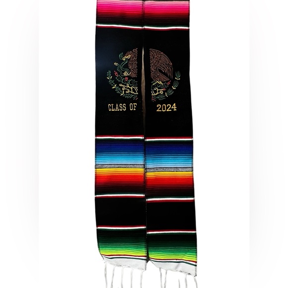 First generation, class of 2024, graduate graduation serape mexico stoles sash - Picture 1 of 1